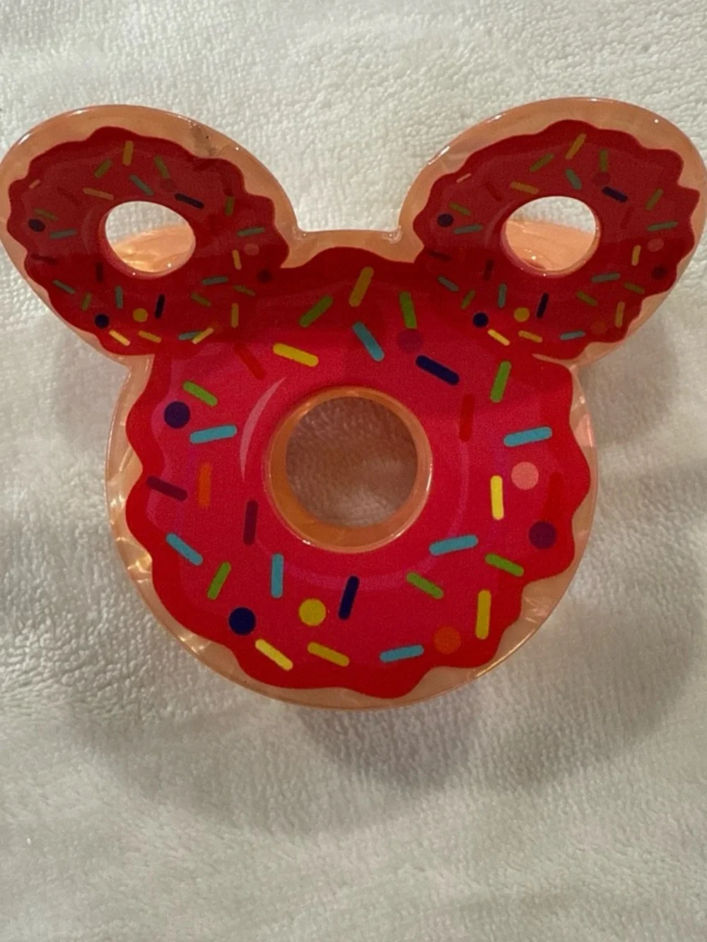 Disney-inspired Mickey donut hair claw clip